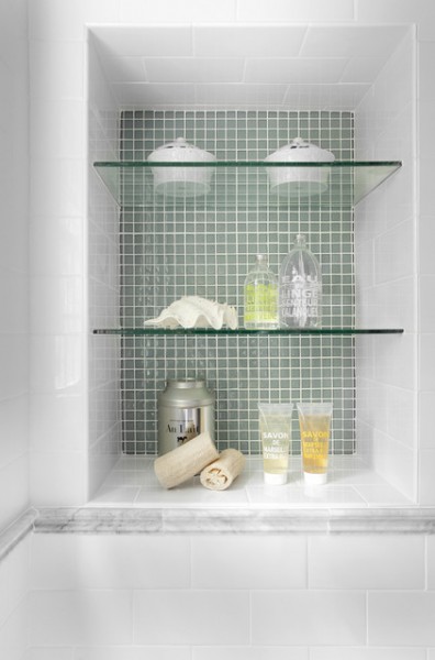 Bathroom Niche w/Glass Shelves