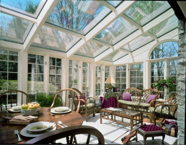 Sunroom with Glass Ceiling