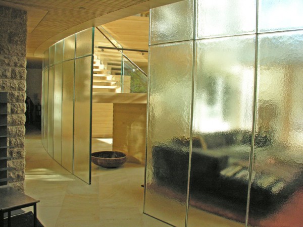 Living Room With Glass Partitions