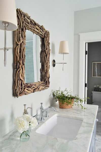 Master Bath with Driftwood Framed Mirror