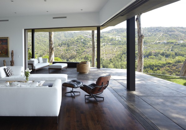 Living Room with Glass Sliding Doors