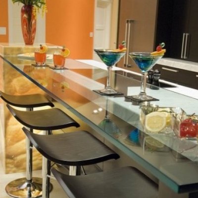 Glass Kitchen Counter